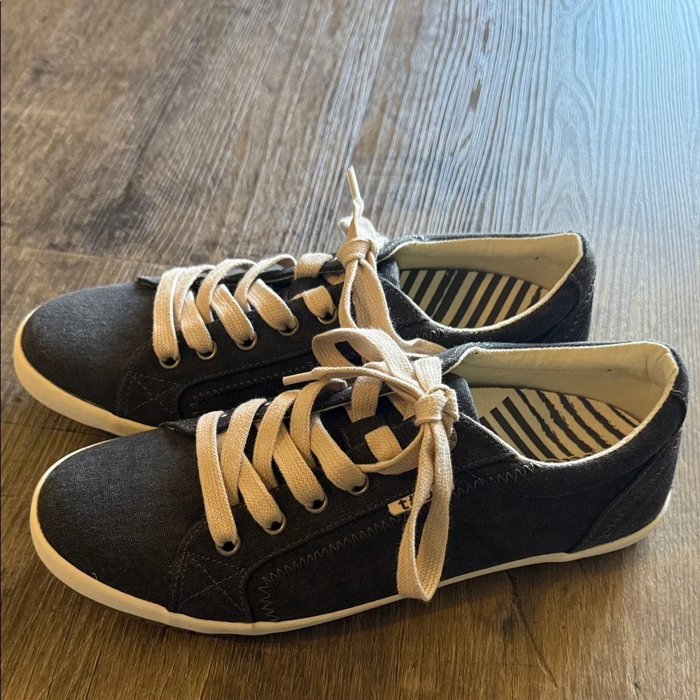 Taos Footwear Star charcoal wash canvas causal shoes - Picture 3 of 8